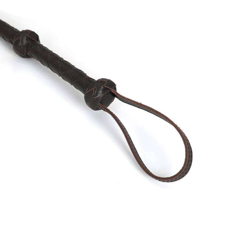 Cat O'Nine Tails Whip in Wine Red Leather