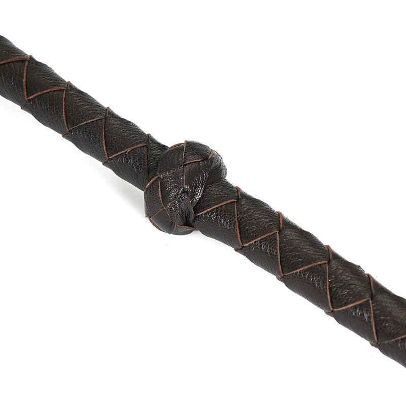 Cat O'Nine Tails Whip in Wine Red Leather