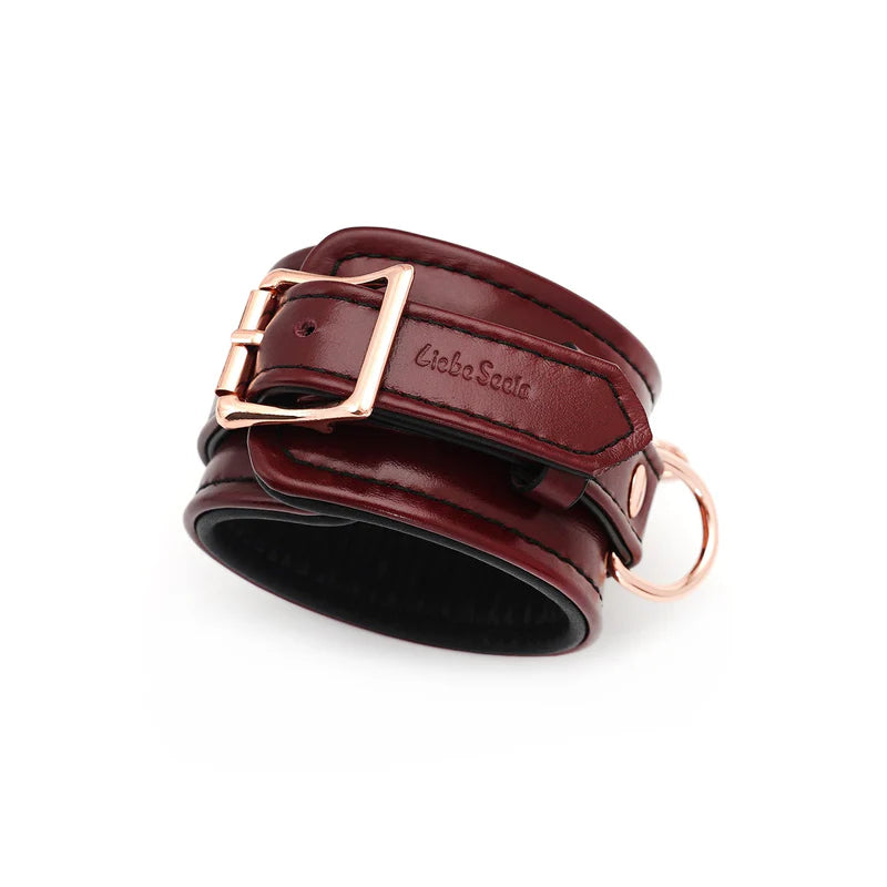 Algemas tornozelos em Couro (Wine Red)