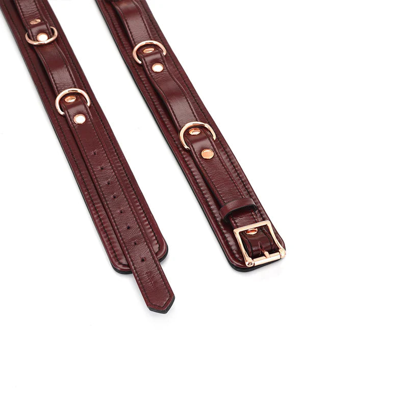 Algemas coxas em couro (Wine Red)
