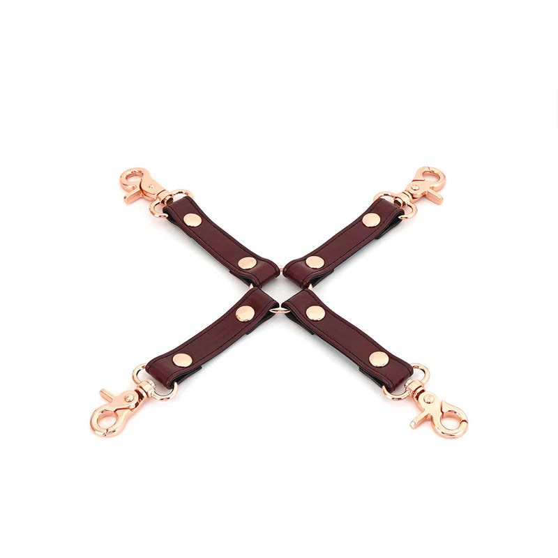 Hogtie em Couro (Wine Red)