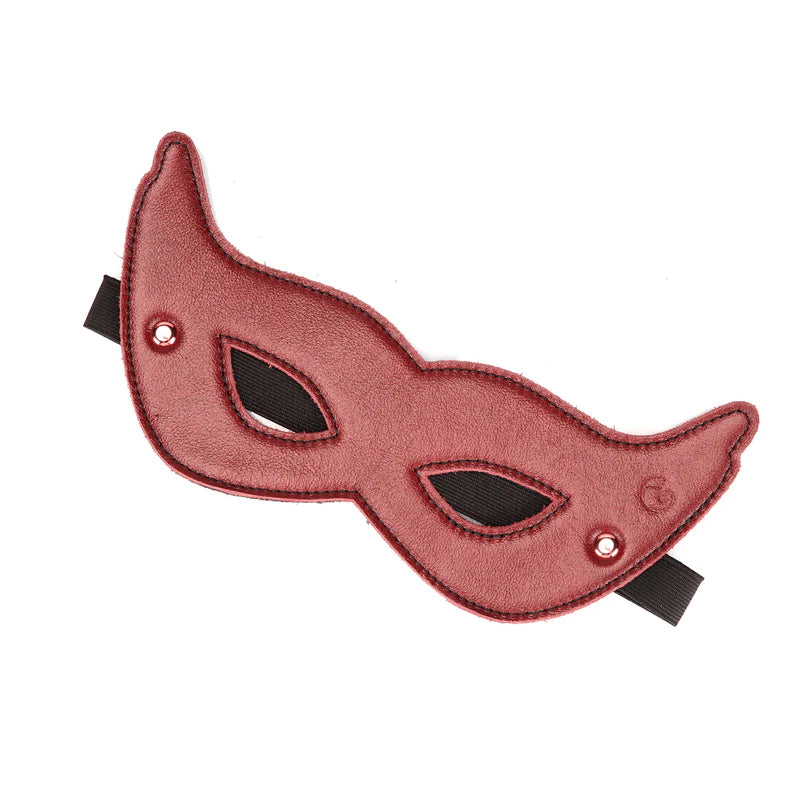 Máscara em couro (Wine Red)