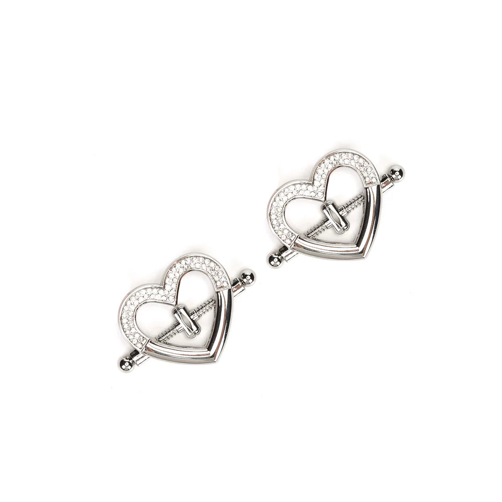Clamps de mamilos (coração com pedras)