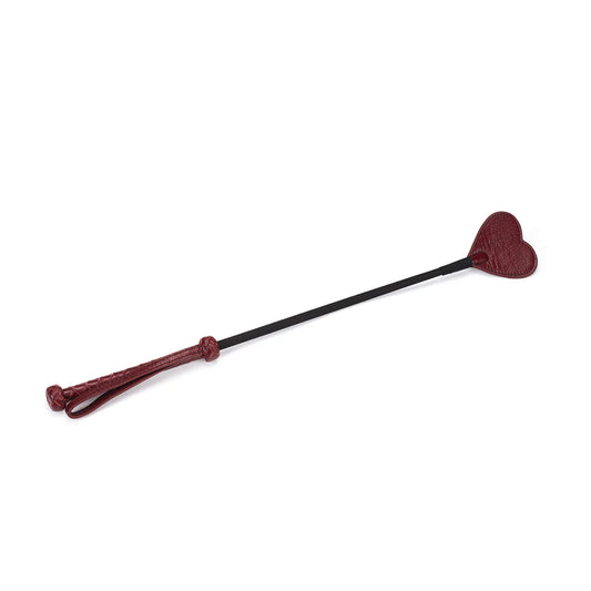 Wine Red Leather Crop