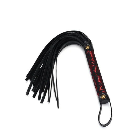 Flogger renda e pele vegan (Victorian Garden)