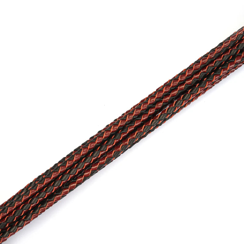 Cat O'Nine Tails Whip in Wine Red Leather