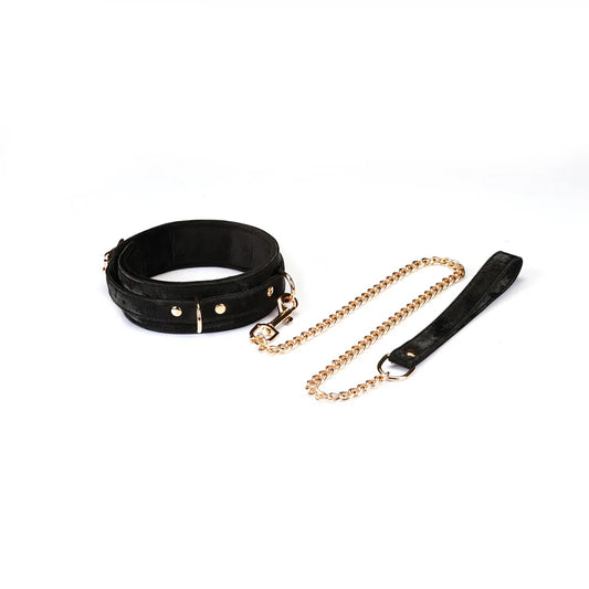 Colar preto com trela (Boudoir Amor)
