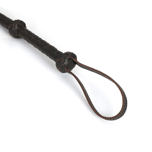 Cat O'Nine Tails Whip in Wine Red Leather