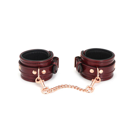 Algemas tornozelos em Couro (Wine Red)