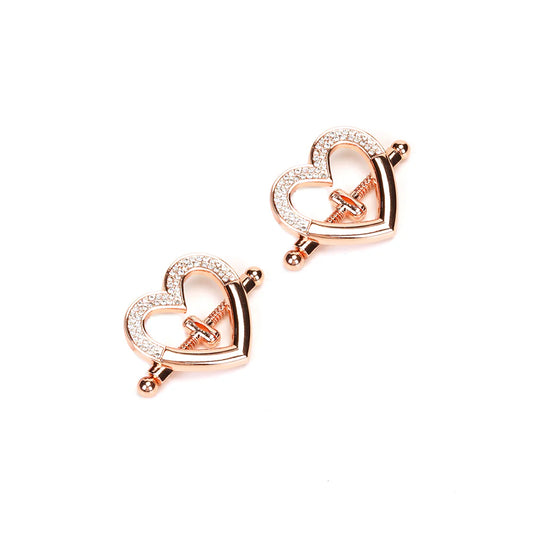 Clamps de mamilos (coração com pedras)