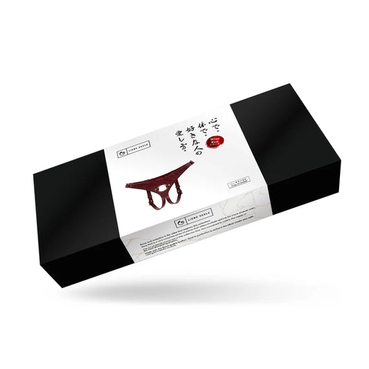 Arnês strap-on em Couro (Wine Red)
