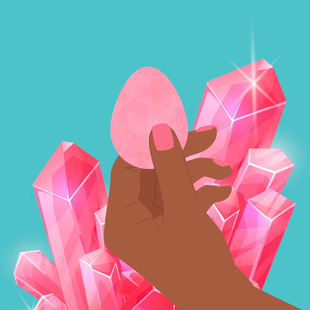 Yonii, conjunto 2 ovos quartzo