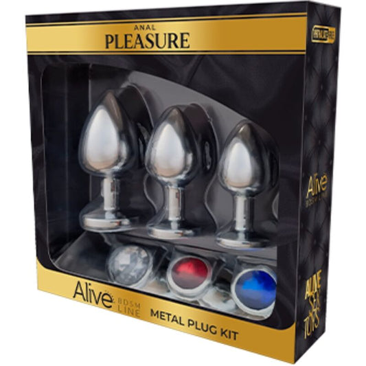 Conjunto de plugs anais metal